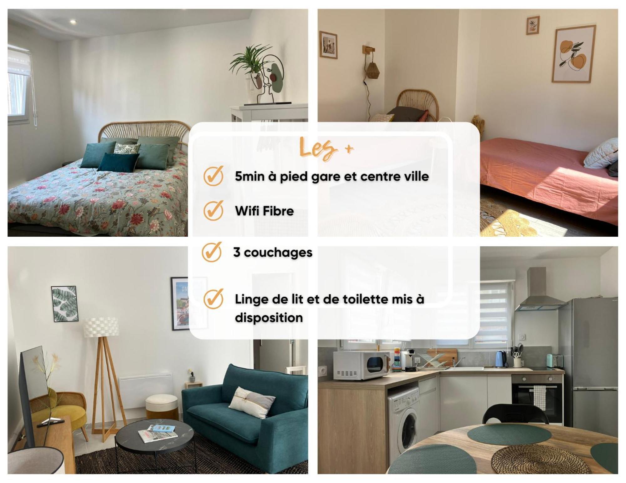 Dewailly, 2 Chambres, 3 Lits, Elegant, 700M Centre Ville Amiens Exterior foto